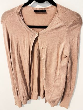 Chaqueta punto Zara perlas