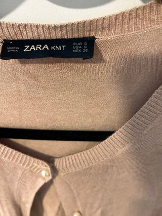 Chaqueta punto Zara perlas