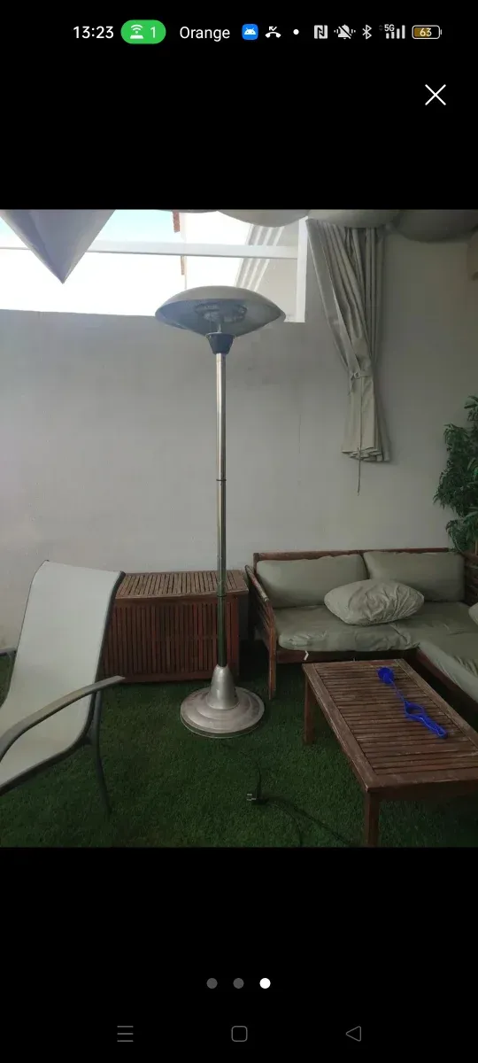 Estufa exterior eléctrica de metal