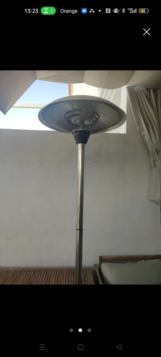 Estufa exterior eléctrica de metal