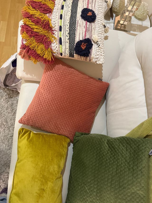 4 cojines decorativos para sofá
