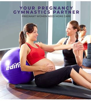 Pelota Pilates Edifit 55cm Morada + Bomba