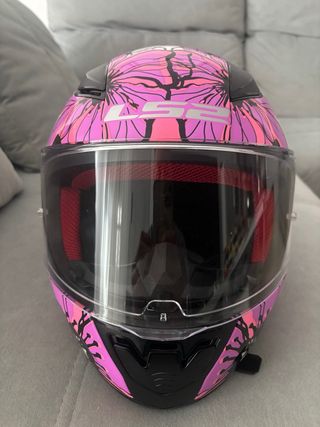 Casco Moto LS2 Rosa Mariposa