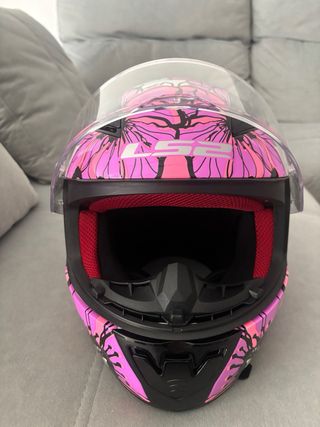 Casco Moto LS2 Rosa Mariposa