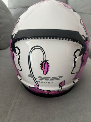 Casco Moto LS2 Rosa Mariposa