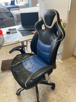 Silla Gamer Negra y Azul
