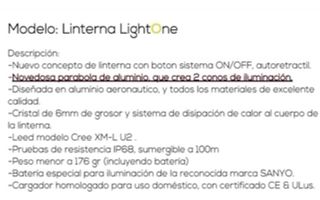 Linterna LED para pesca submarina