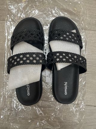 AMICHI Chanclas Mujer Sandalias  39 EU Ancho