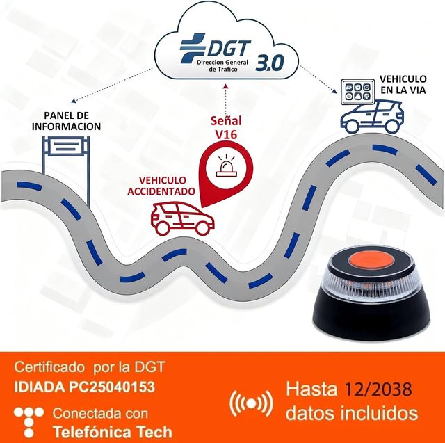 Baliza V16 conectada DGT