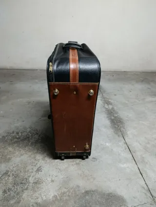 Maleta / Maletín de cuero,Rodelle (Negra y Marrón