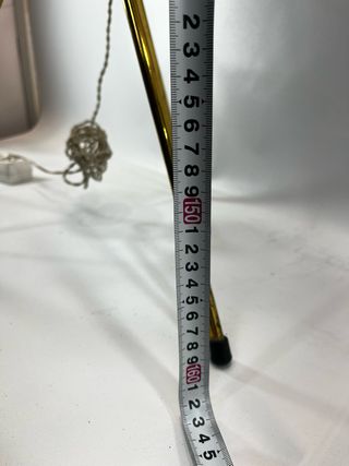 Lámpara con  Mesa Vintage Cristal y Metal