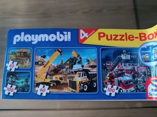 Maletín Playmobil con 4 puzzles