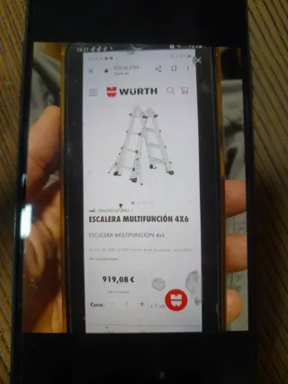 ESCALERA WÜRTH 4 X 6 PELDAÑOS POCO USO