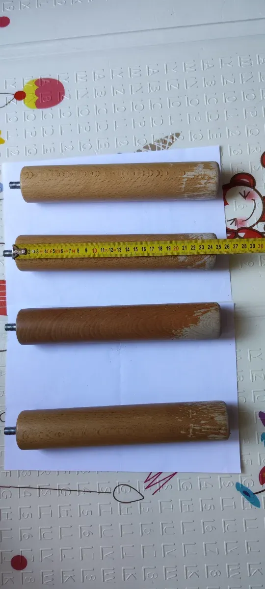 Patas de cama de madera (4 unidades)