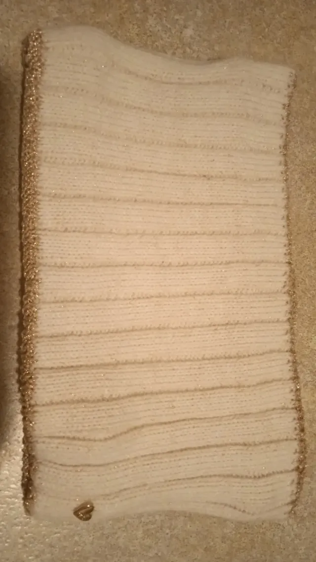 Scaldacollo Blukids Unisex Bianco e Oro