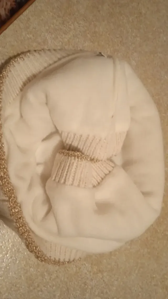 Scaldacollo Blukids Unisex Bianco e Oro