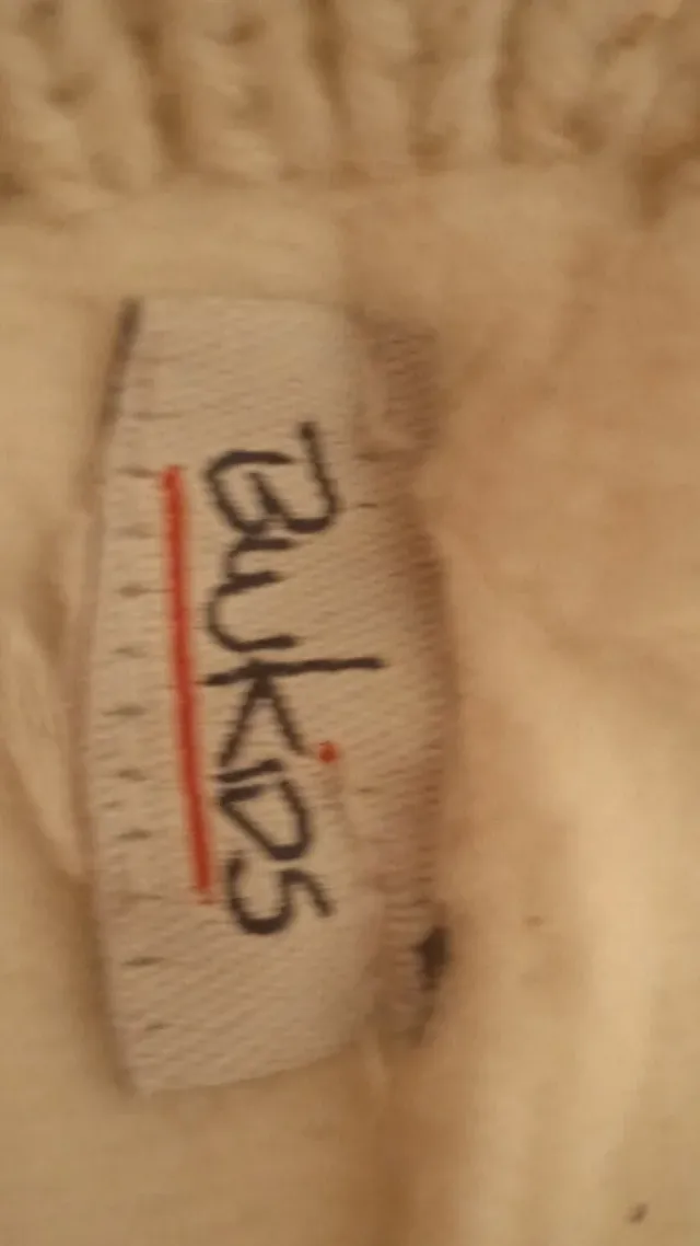 Scaldacollo Blukids Unisex Bianco e Oro