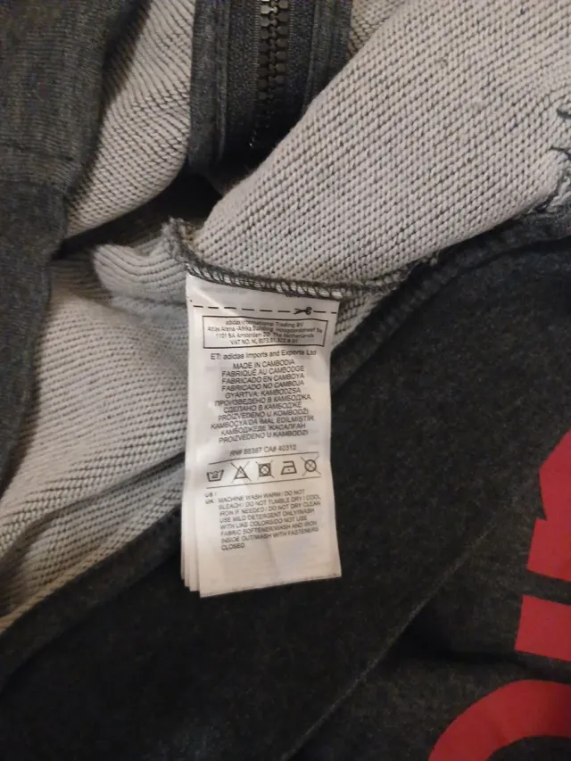 Felpa donna Adidas 48 grigio scritta logo