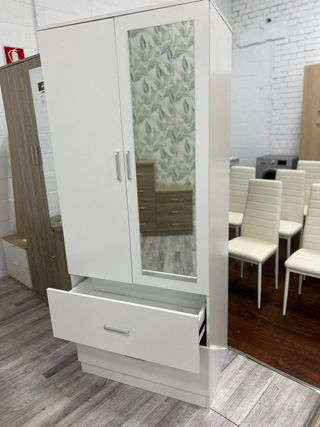 Armario 2 puertas con espejo y cajones ¡NUEVO!