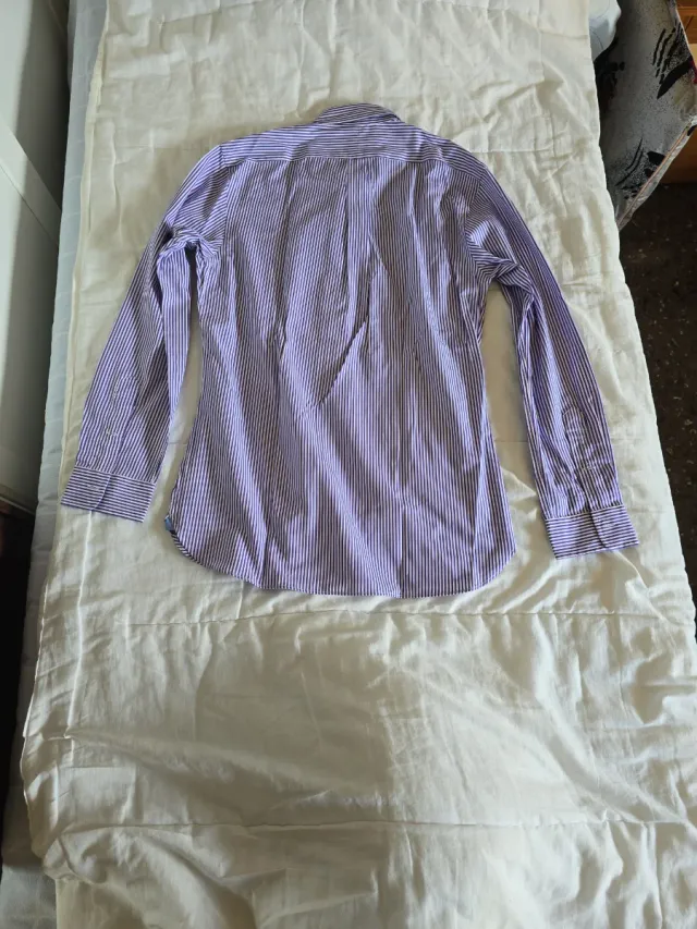 Camisa Ralph Lauren Rayas Morado Talla M