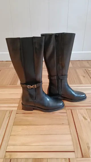 Botas de piel negras talla 38