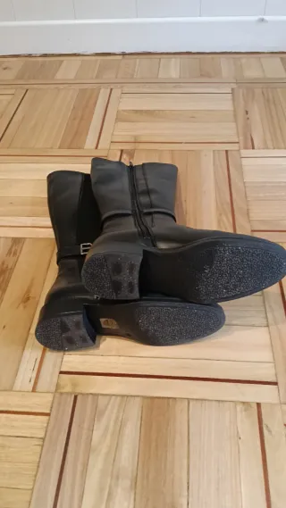 Botas de piel negras talla 38