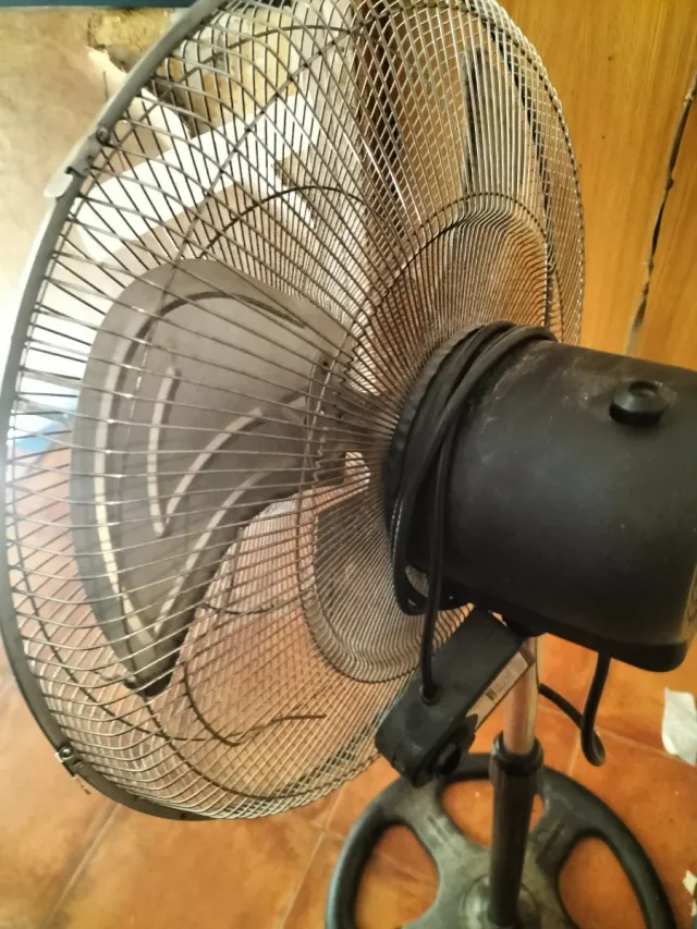 Ventilador de pie negro