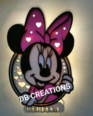Lampada led personalizzata Minnie