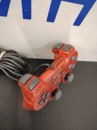 Mando PS2 Sony Rojo Transparente Original