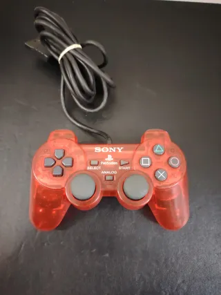 Mando PS2 Sony Rojo Transparente Original