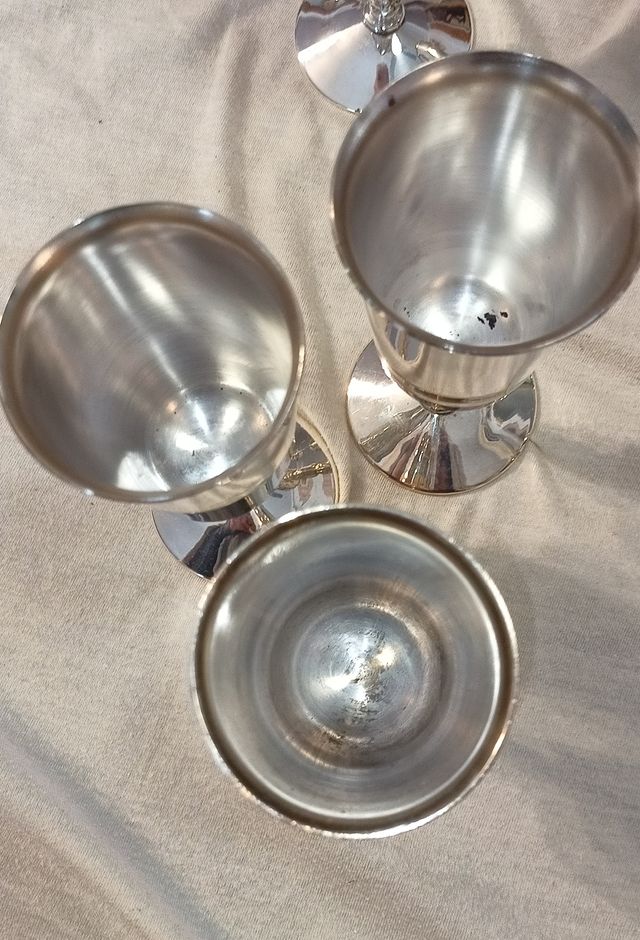 12 Copas de Alpaca Plateadas