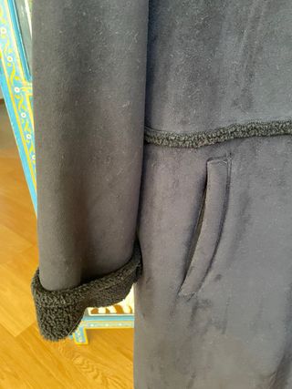 Cappotto in montone rovesciato nero