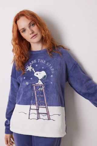 Pijama largo polar Snoopy mujer talla XL