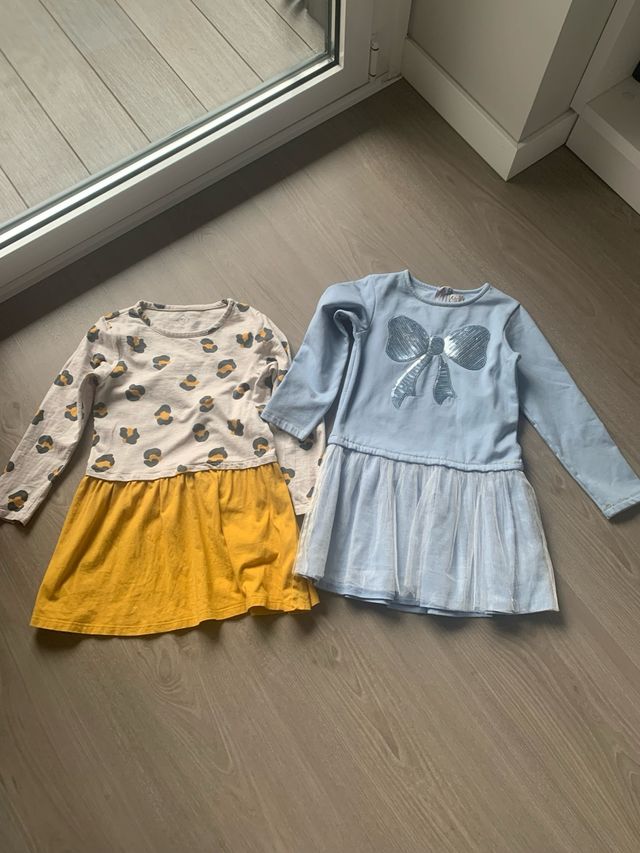 Lote 2 vestidos niña manga larga