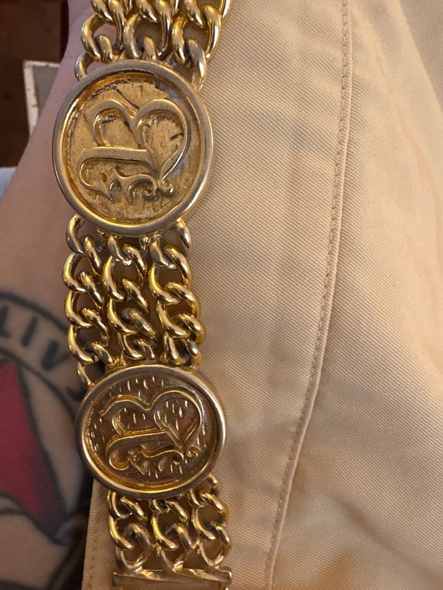 Falda Burberry Vintage Beige y Dorada