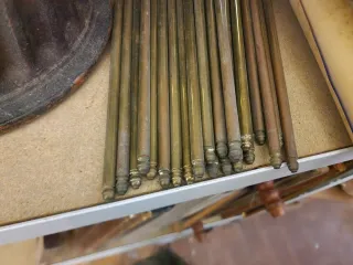 23 Stecche Ottone Ferma Tappeto Scala cm. 73