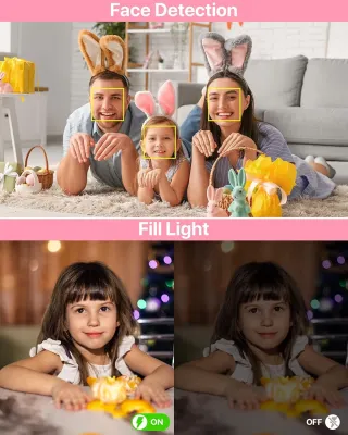 Cámara Digital Infantil Rosa 44MP 16X Zoom