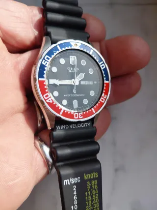 Orologio Citizen Quarzo Sub 200 mt. Pepsi Vintage