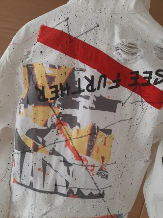 Cazadora Blanca Talla S. Zara. UNISEX