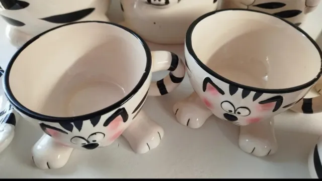 Set 2 Tazze Ceramica Gatto