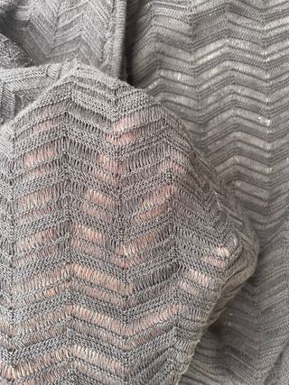 Cardigan nero con fantasia a zig-zag