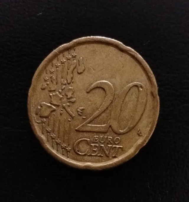 Moneta 20 centesimi Spagna 1999 con errore
