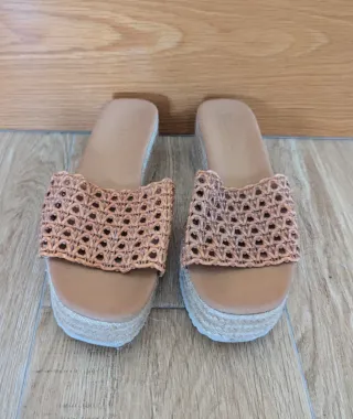 Sandalias cuña mujer