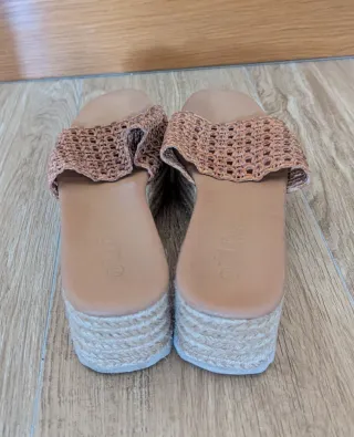 Sandalias cuña mujer