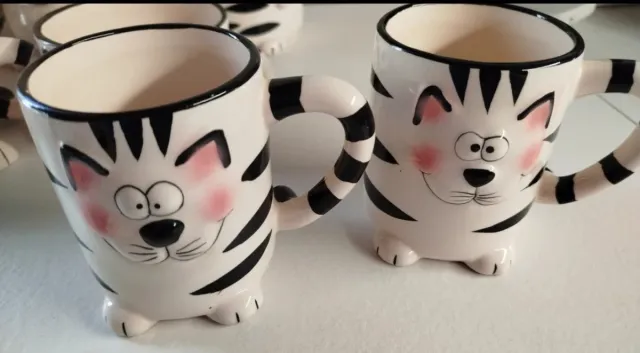 Tazze ceramica gatto bianco e nero