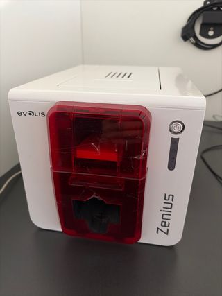 Impresora Tarjetas Evolis Zenius Blanca Roja