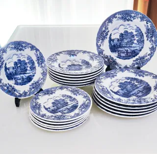 Vajilla antigua de cerámica estilo inglés