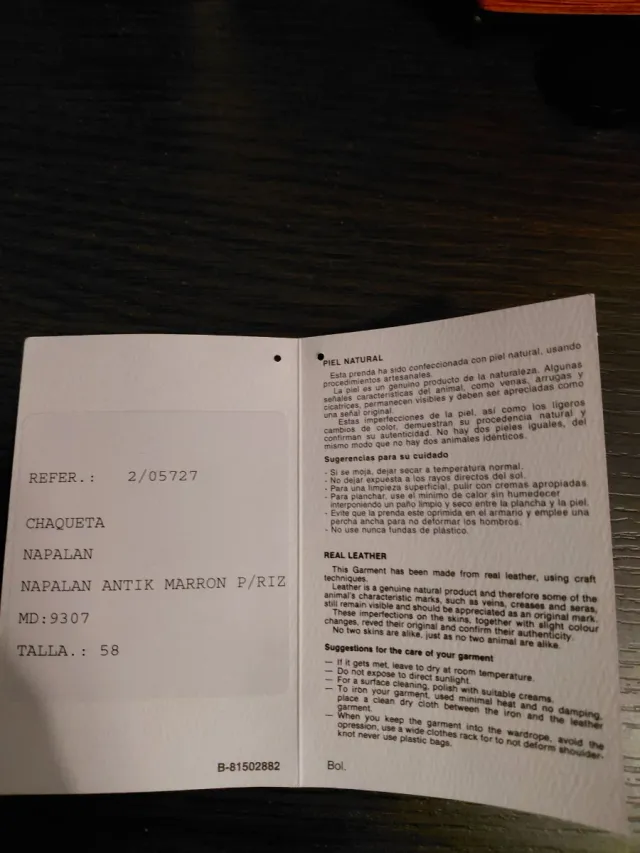 Chaqueta de piel  talla XL