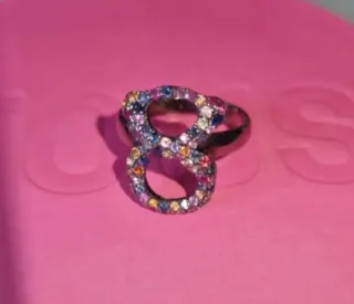 Anillo Tous Infinity Multicolor, con zafiros, t.12