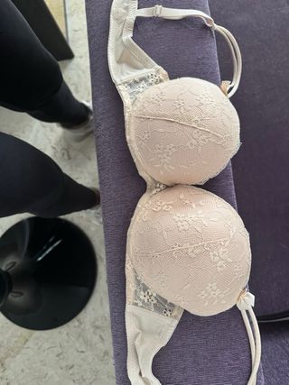 Set reggiseni pizzo beige e nero taglia 3b